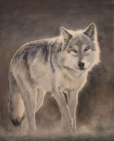 Painting of a Wolf